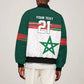 World Football 2026 Morocco Custom Bomber Jacket African Geometric White Pattern - African Pride