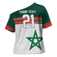 World Football 2026 Morocco Custom Cross Shoulder Shirt African Geometric White Pattern - African Pride