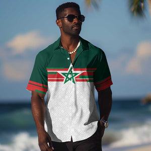 World Football 2026 Morocco Custom Hawaiian Shirt African Geometric White Pattern LT9