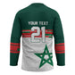 World Football 2026 Morocco Custom Hockey Jersey African Geometric White Pattern - African Pride