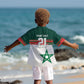 World Football 2026 Morocco Custom Kid Hawaiian Shirt African Geometric White Pattern LT9