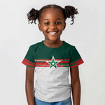 World Football 2026 Morocco Custom Kid T shirt African Geometric White Pattern LT9