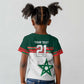 World Football 2026 Morocco Custom Kid T shirt African Geometric White Pattern LT9