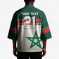 World Football 2026 Morocco Custom Kimono African Geometric White Pattern - African Pride