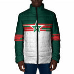 World Football 2026 Morocco Custom Padded Jacket African Geometric White Pattern - African Pride