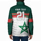 World Football 2026 Morocco Custom Padded Jacket African Geometric White Pattern - African Pride