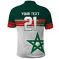 World Football 2026 Morocco Custom Polo Shirt African Geometric White Pattern LT9
