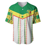 World Football 2026 Senegal Custom Baseball Jersey African Kente White Pattern LT9
