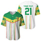 World Football 2026 Senegal Custom Baseball Jersey African Kente White Pattern LT9
