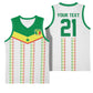 World Football 2026 Senegal Custom Basketball Jersey African Kente White Pattern - African Pride