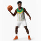World Football 2026 Senegal Custom Basketball Jersey African Kente White Pattern - African Pride