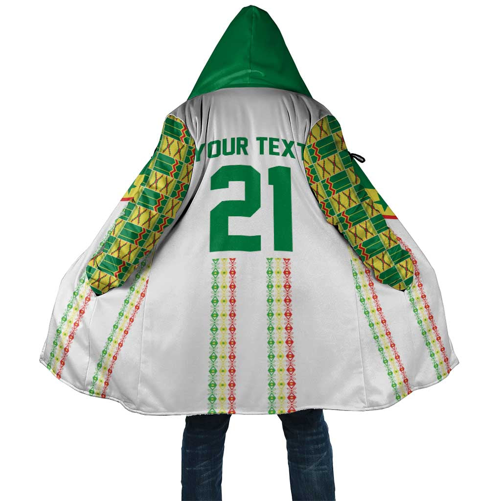World Football 2026 Senegal Custom Cloak African Kente White Pattern - African Pride