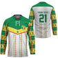 World Football 2026 Senegal Custom Hockey Jersey African Kente White Pattern - African Pride