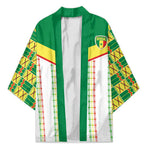 World Football 2026 Senegal Custom Kimono African Kente White Pattern - African Pride
