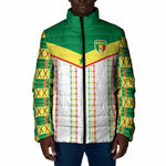 World Football 2026 Senegal Custom Padded Jacket African Kente White Pattern - African Pride
