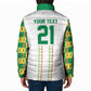 World Football 2026 Senegal Custom Padded Jacket African Kente White Pattern - African Pride