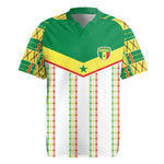 World Football 2026 Senegal Custom Rugby Jersey African Kente White Pattern LT9