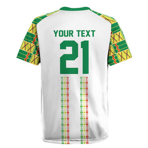 World Football 2026 Senegal Custom Rugby Jersey African Kente White Pattern LT9