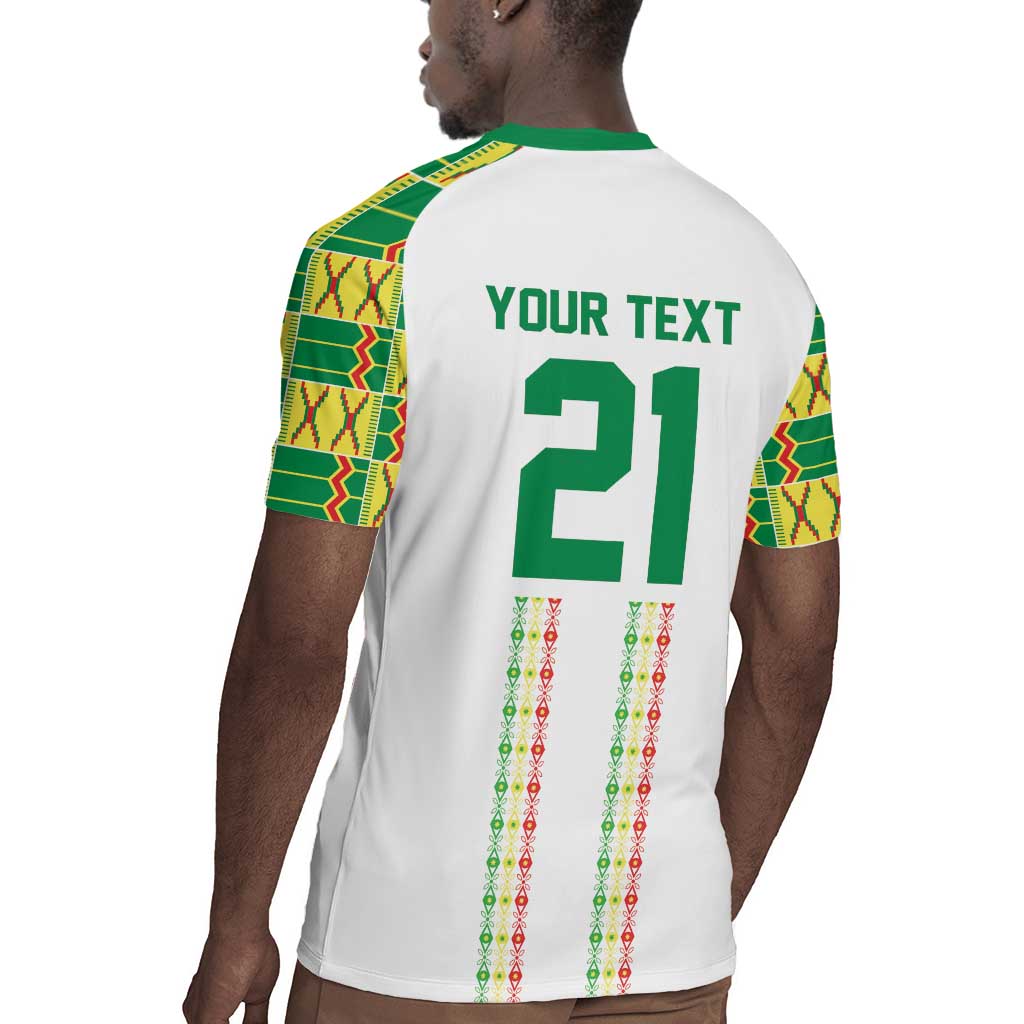 World Football 2026 Senegal Custom Rugby Jersey African Kente White Pattern LT9