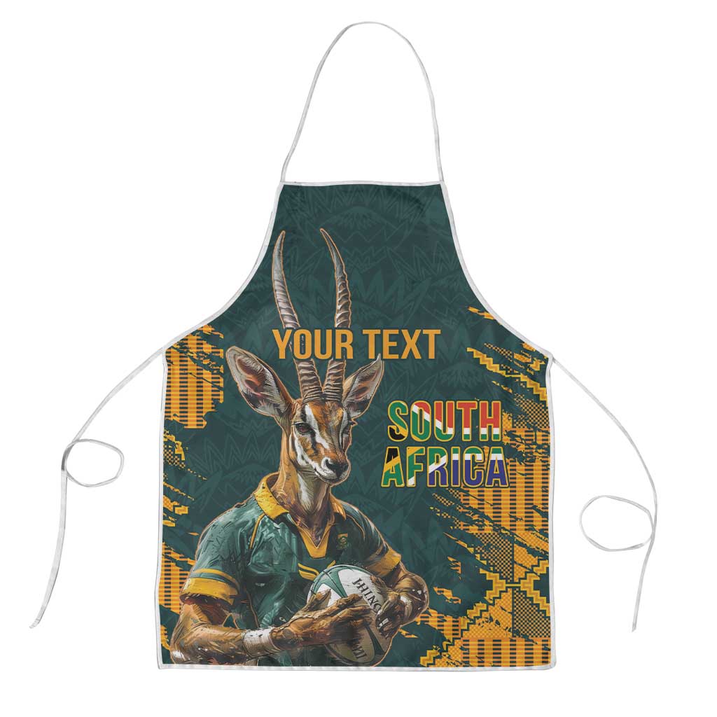 South Africa Rugby Custom Apron Afro Springboks Mascot Sporty Version