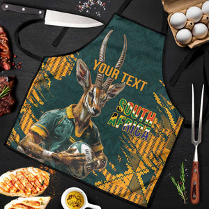 South Africa Rugby Custom Apron Afro Springboks Mascot Sporty Version
