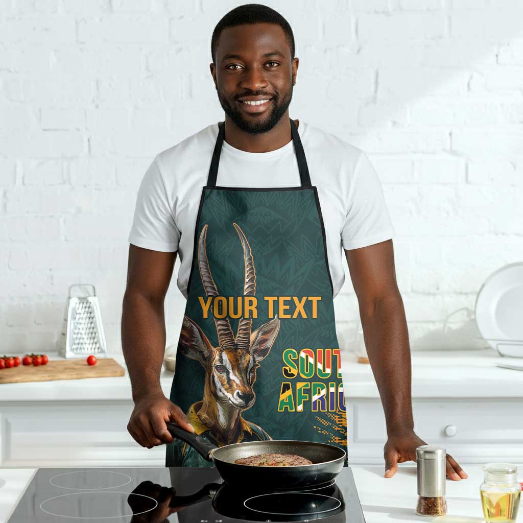 South Africa Rugby Custom Apron Afro Springboks Mascot Sporty Version
