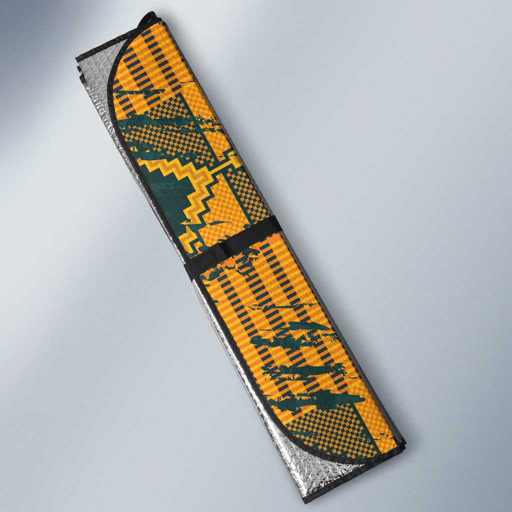 South Africa Rugby Custom Auto Sun Shade Afro Springboks Mascot Sporty Version