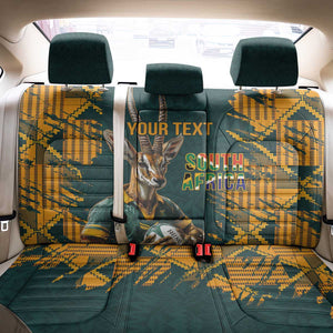 South Africa Rugby Custom Back Car Seat Cover Afro Springboks Mascot Sporty Version