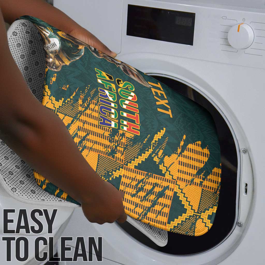 South Africa Rugby Custom Bathroom Set Afro Springboks Mascot Sporty Version