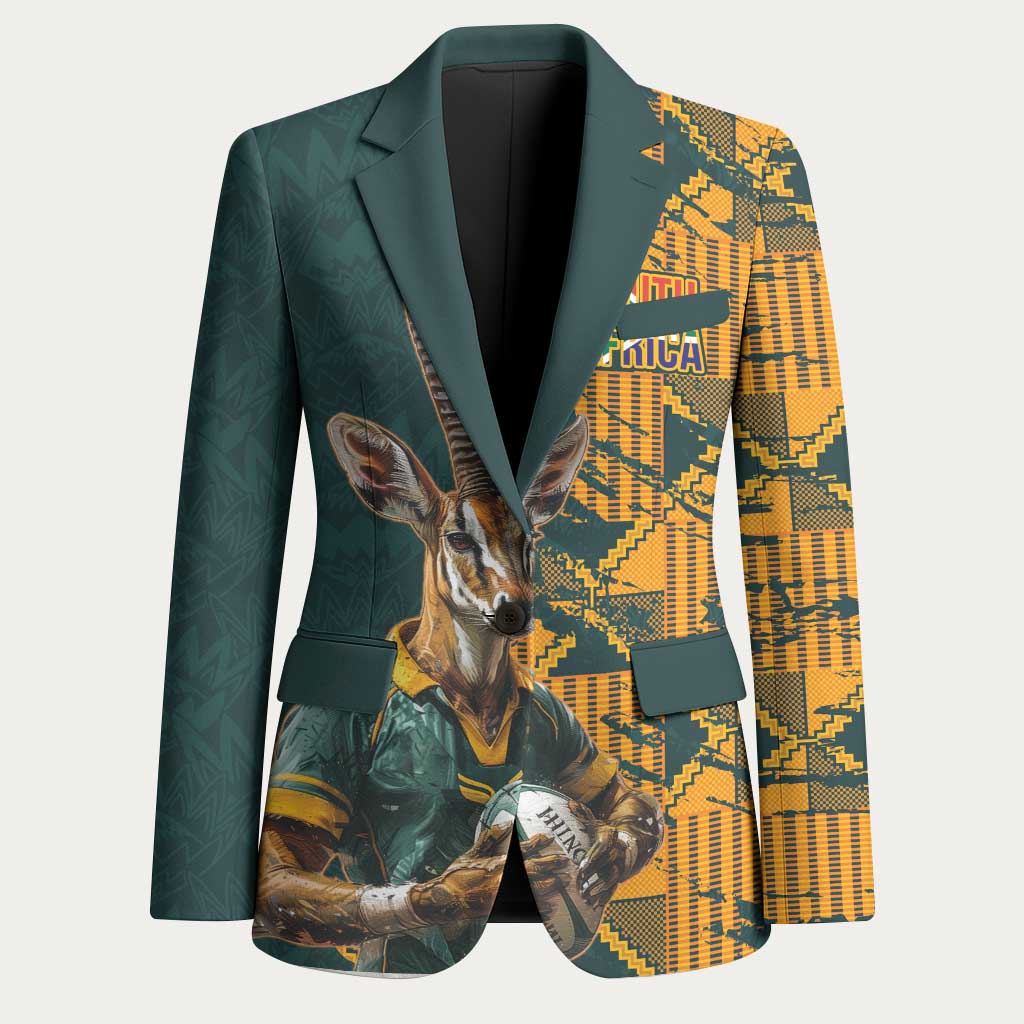 South Africa Rugby Custom Blazer Afro Springboks Mascot Sporty Version