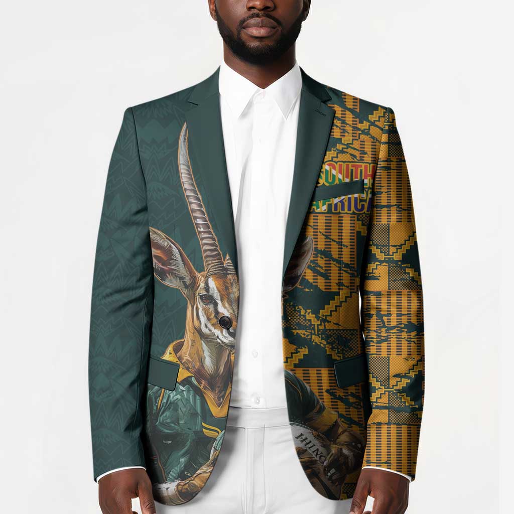 South Africa Rugby Custom Blazer Afro Springboks Mascot Sporty Version