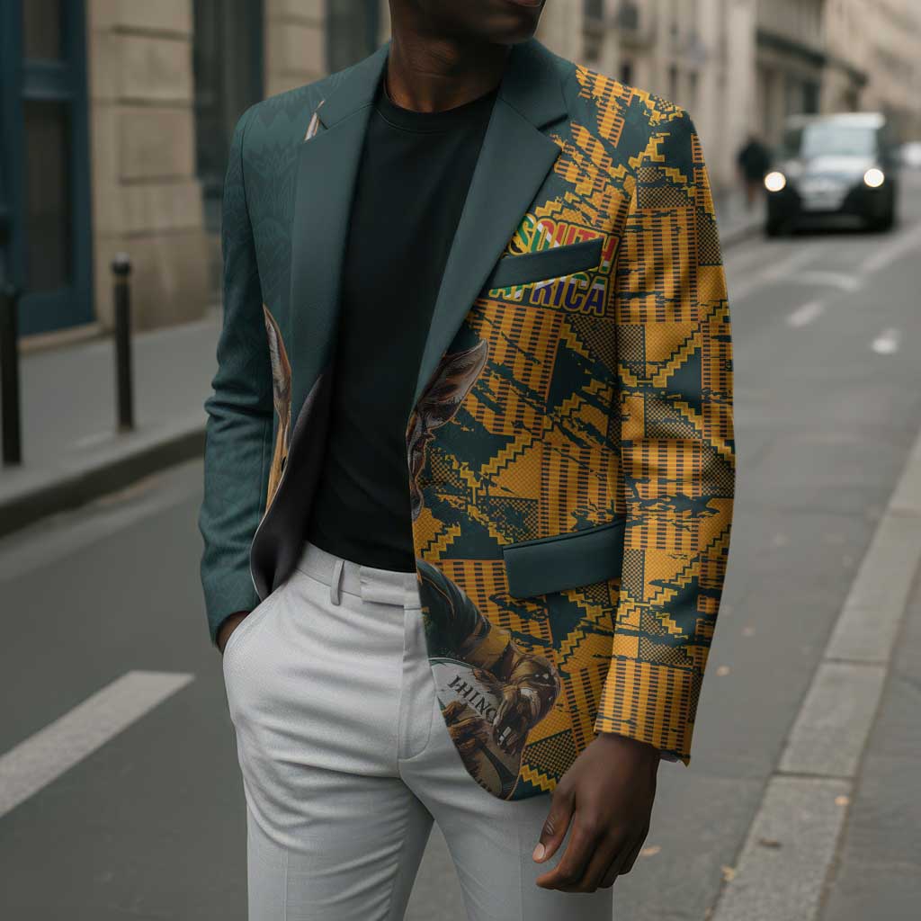 South Africa Rugby Custom Blazer Afro Springboks Mascot Sporty Version