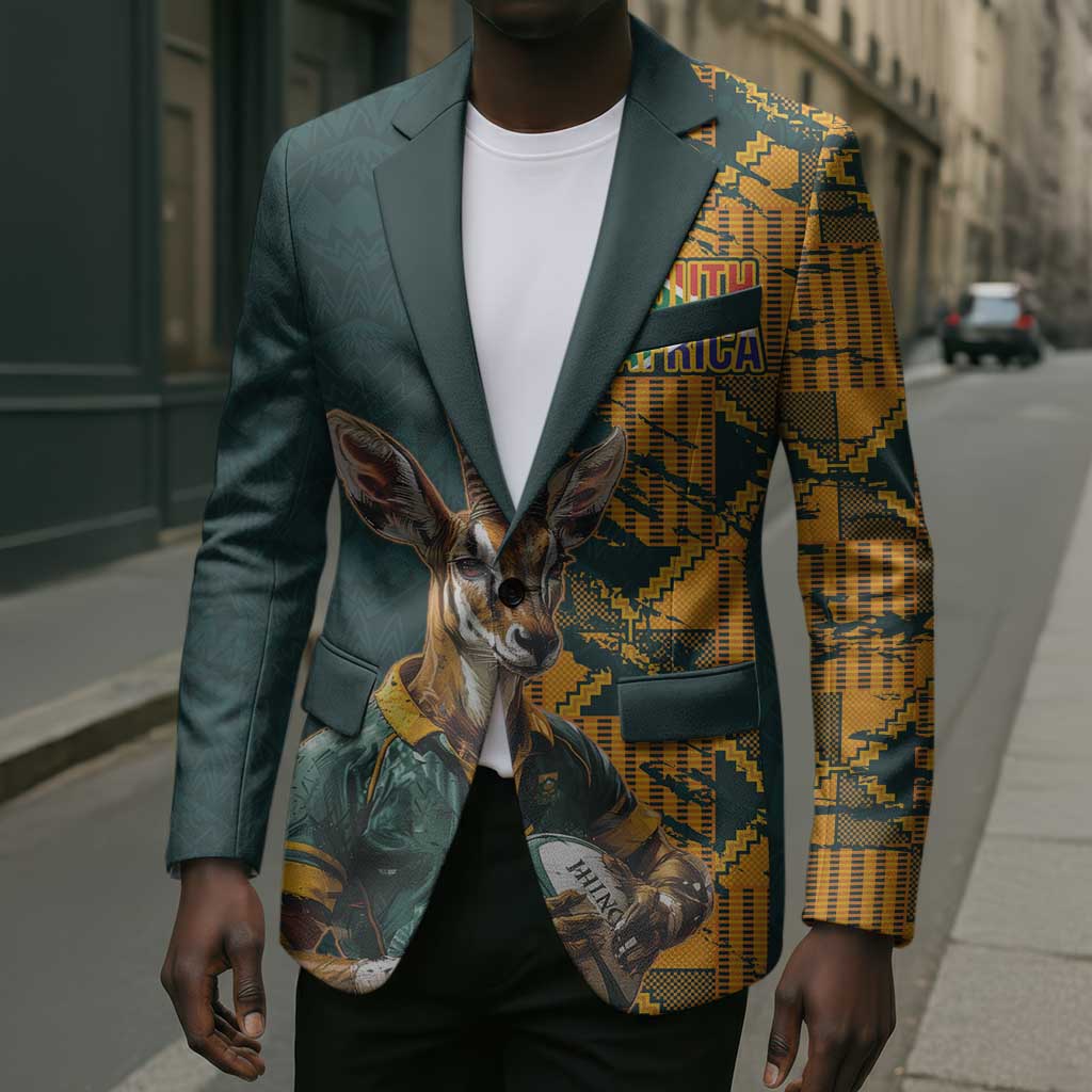 South Africa Rugby Custom Blazer Afro Springboks Mascot Sporty Version