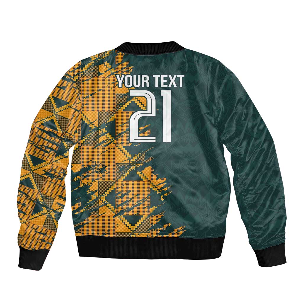 South Africa Rugby Custom Bomber Jacket Afro Springboks Mascot Sporty Version