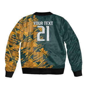 South Africa Rugby Custom Bomber Jacket Afro Springboks Mascot Sporty Version