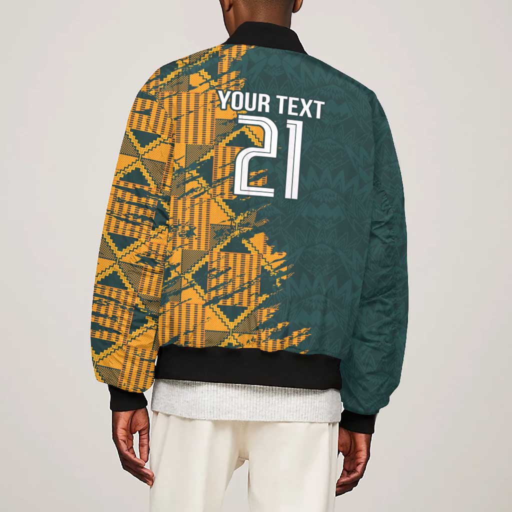 South Africa Rugby Custom Bomber Jacket Afro Springboks Mascot Sporty Version