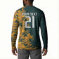 South Africa Rugby Custom Button Sweatshirt Afro Springboks Mascot Sporty Version