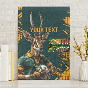 South Africa Rugby Custom Canvas Wall Art Afro Springboks Mascot Sporty Version