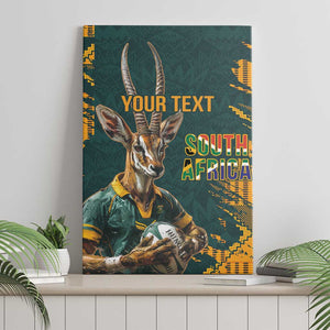 South Africa Rugby Custom Canvas Wall Art Afro Springboks Mascot Sporty Version