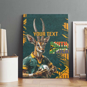 South Africa Rugby Custom Canvas Wall Art Afro Springboks Mascot Sporty Version