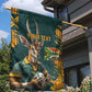 South Africa Rugby Custom Garden Flag Afro Springboks Mascot Sporty Version