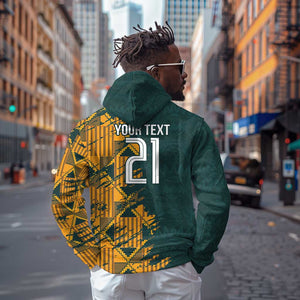 South Africa Rugby Custom Hoodie Afro Springboks Mascot Sporty Version