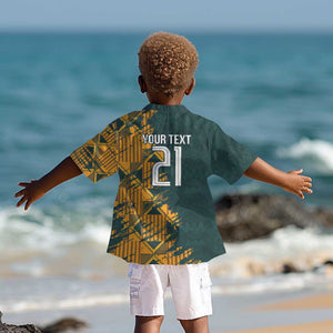 South Africa Rugby Custom Kid Hawaiian Shirt Afro Springboks Mascot Sporty Version