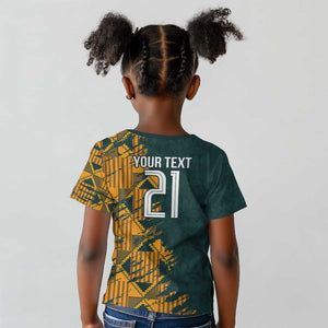 South Africa Rugby Custom Kid T shirt Afro Springboks Mascot Sporty Version