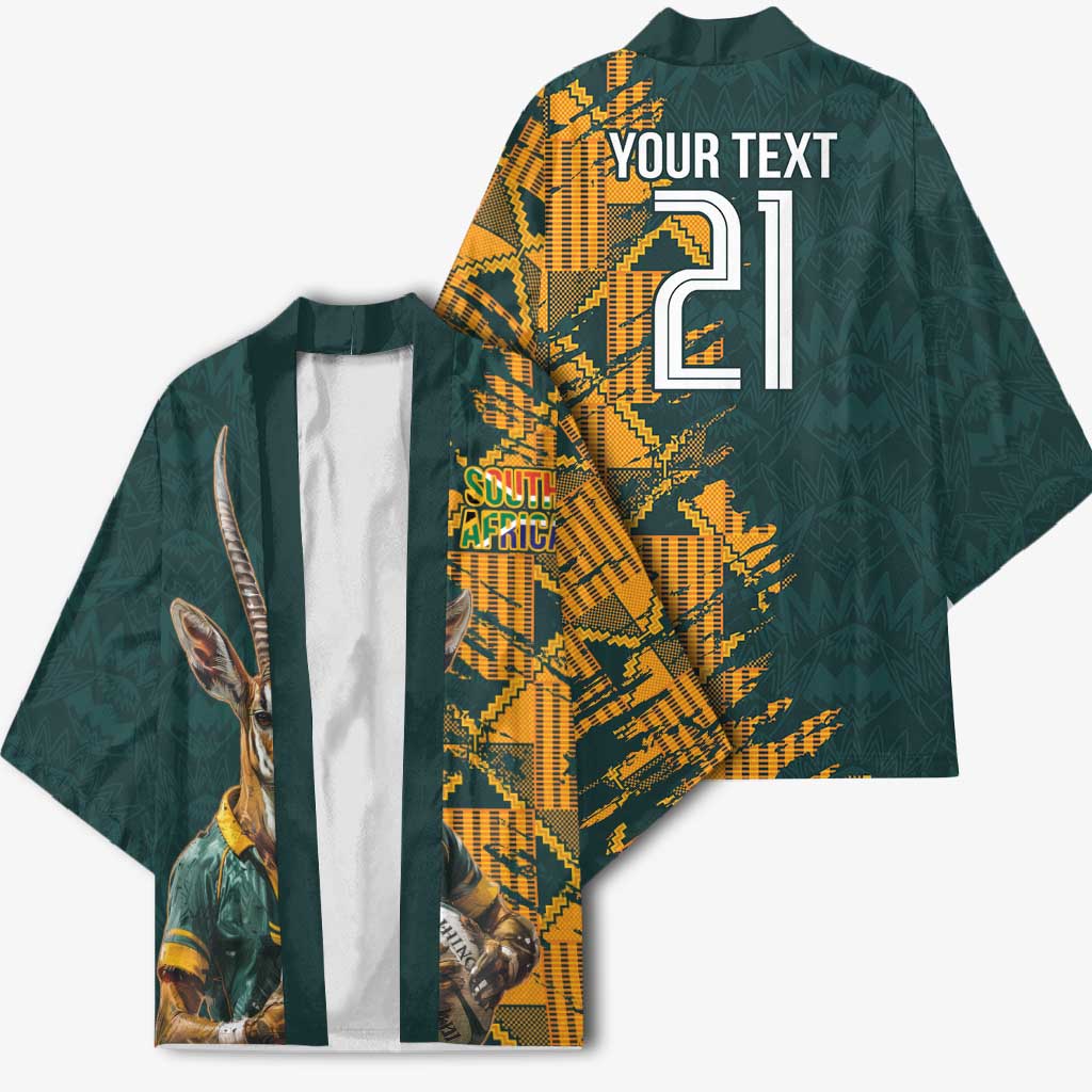 South Africa Rugby Custom Kimono Afro Springboks Mascot Sporty Version