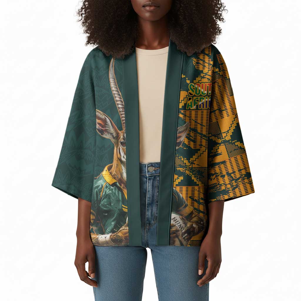South Africa Rugby Custom Kimono Afro Springboks Mascot Sporty Version