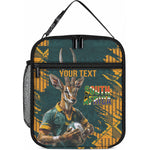 South Africa Rugby Custom Lunch Bag Afro Springboks Mascot Sporty Version