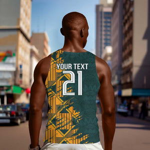 South Africa Rugby Custom Men Tank Top Afro Springboks Mascot Sporty Version