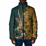 South Africa Rugby Custom Padded Jacket Afro Springboks Mascot Sporty Version