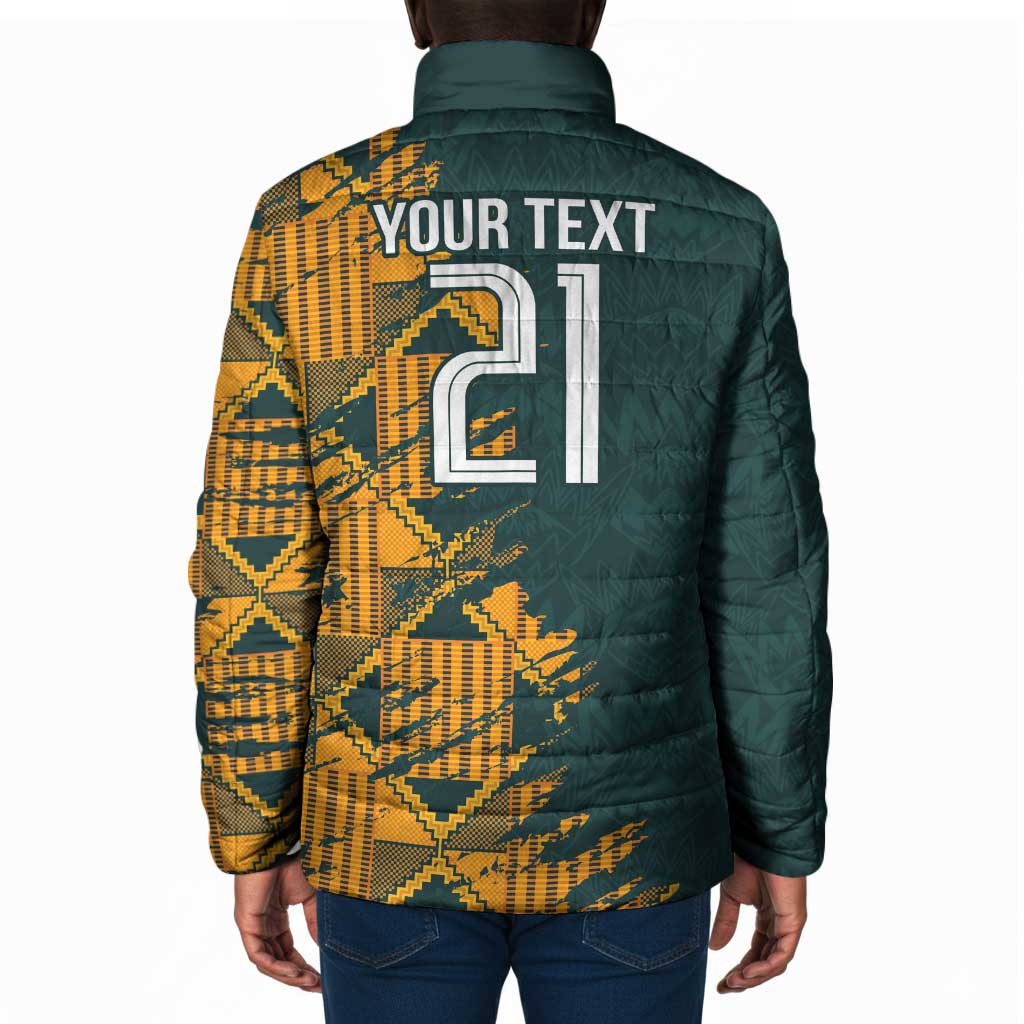 South Africa Rugby Custom Padded Jacket Afro Springboks Mascot Sporty Version